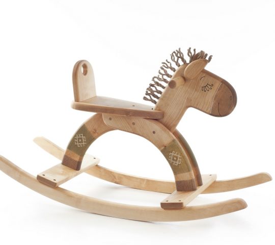 This handmade wooden rocking horse is quality crafted and sanded satin smooth. Materials we use are natural and safe for children.